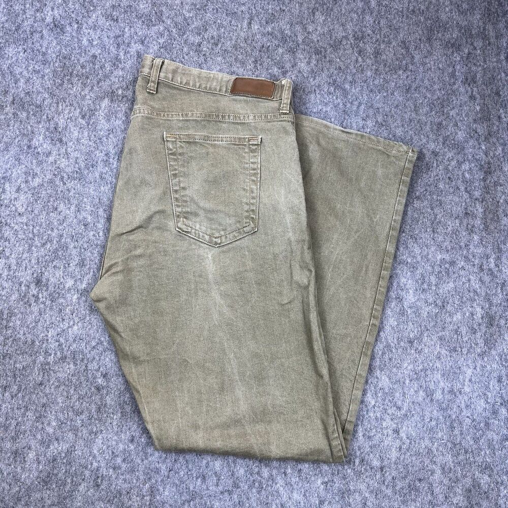 Dearborn Men's Khaki Jeans Bootcut Straight Leg Tan Denim USA Made Size 38x32